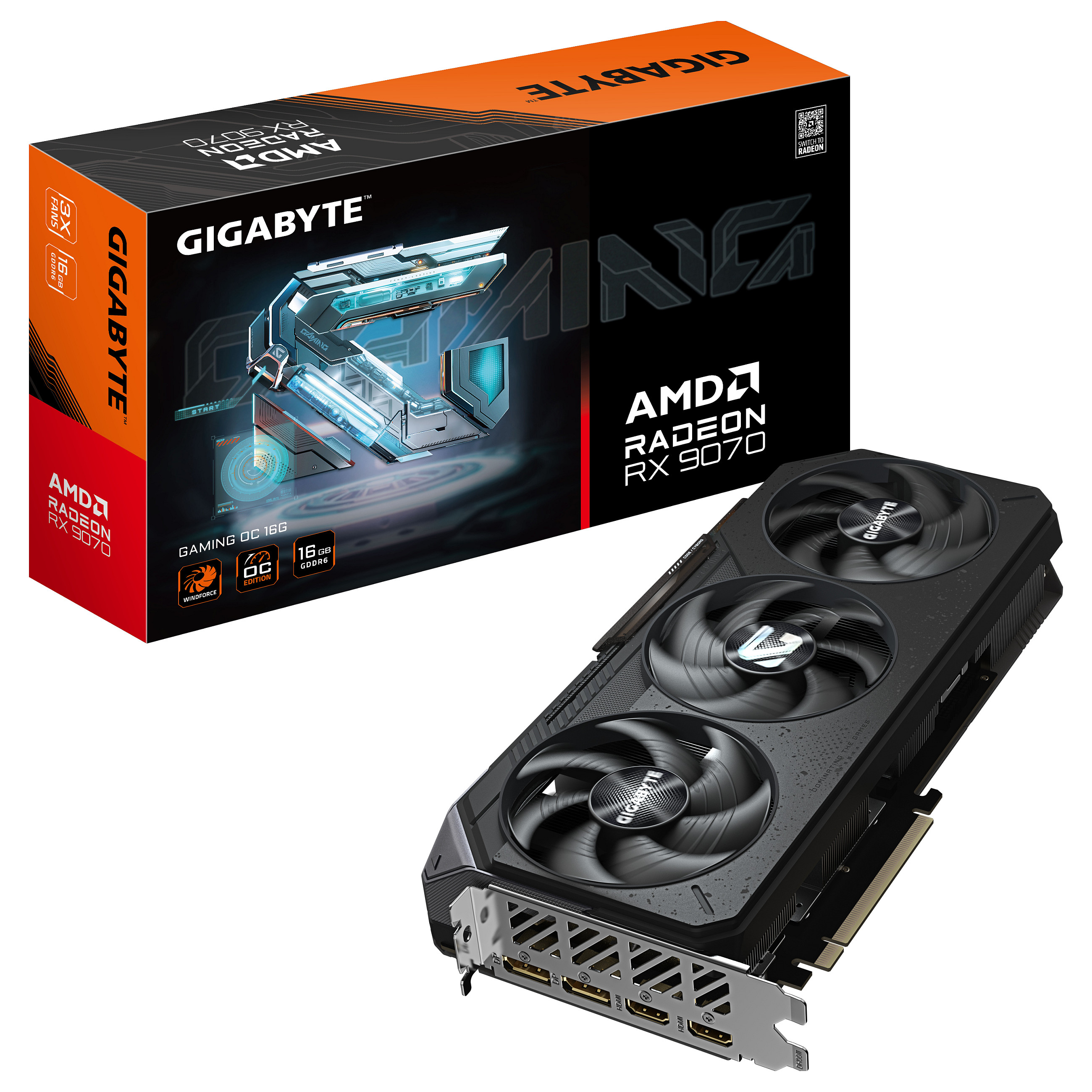 Kartelë Grafike RX 9070 16GB Gigabyte Radeon Gaming OC GDDR6 - 1