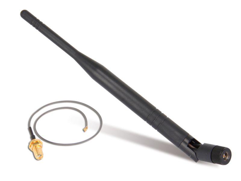 Antena për rrjet ALLNET ALL191005, 4G/LTE, 5dBi, 690–960/1710–2620MHz, U.FL në R-SMA - Zezë