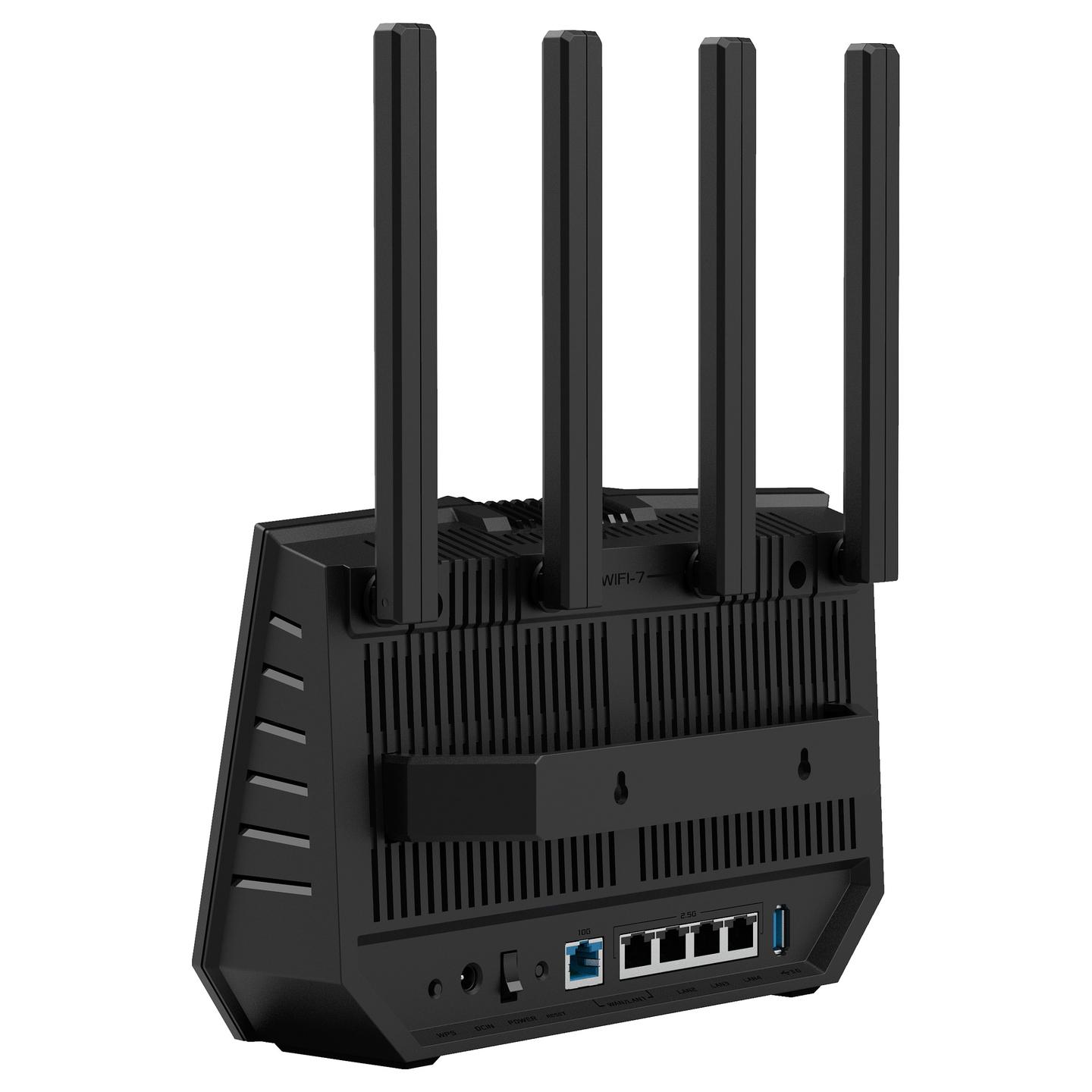Ruter ASUS RT-BE92U, Wi-Fi 7 BE9700, Tri-Band, 1× 10GbE + 4× 2.5GbE - Zezë - 7
