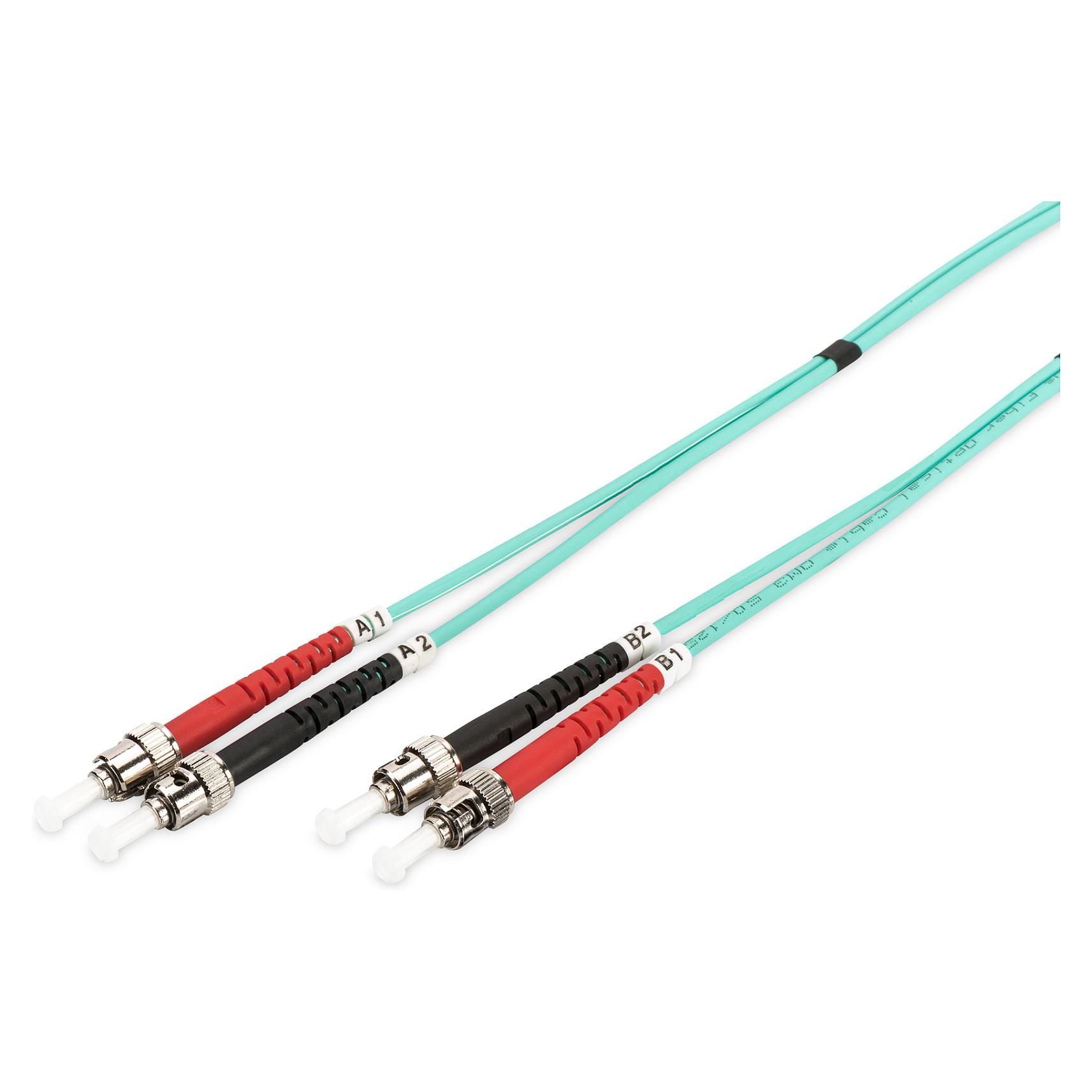 Kabllo për Rrjet DIGITUS Fiber Optic Patch Cable ST–ST / 3.00m / Multimode Duplex OM3 / Polybag - 1