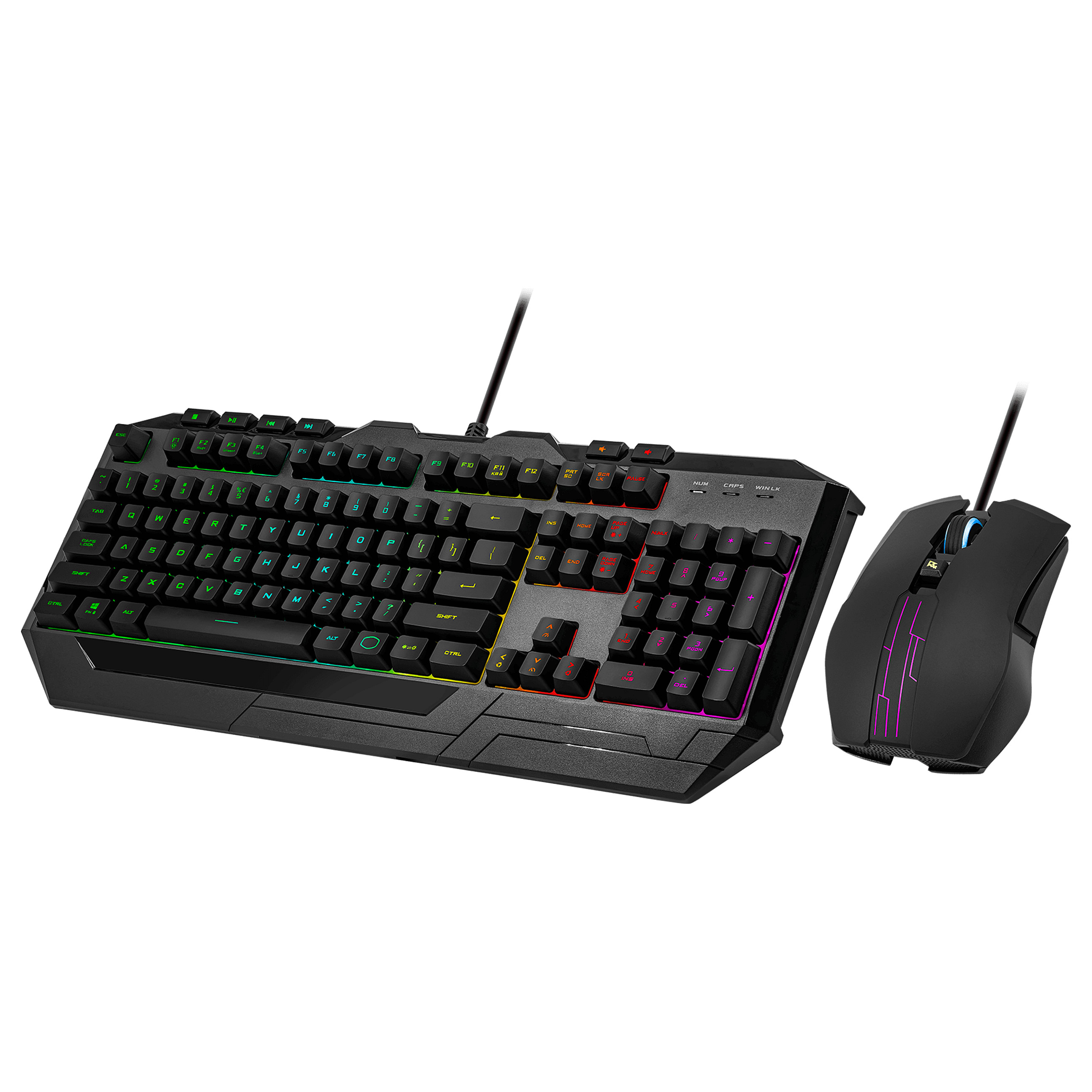 Combo (Tastierë & Maus) Gaming Cooler Master Devastator 3 / Layout DE  /6 Zona RGB - Zezë - 1