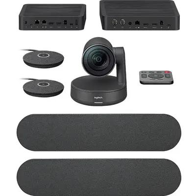 Sistem për Konferencë Logitech Rally Plus, 960-001224, 4K Ultra HD, 2 Altoparlantë, 2 Mikrofona, USB - Zezë 