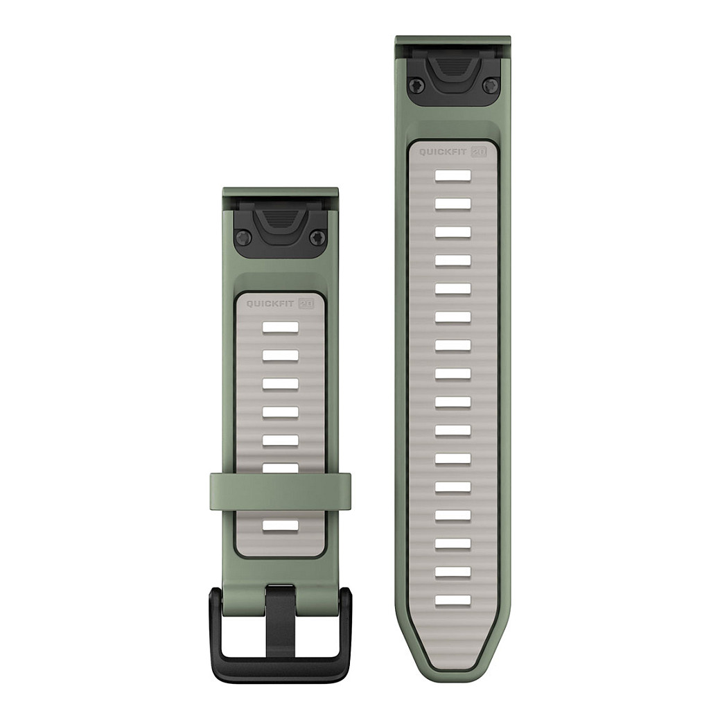 Rrip për orë Garmin QuickFit / 20 mm / Silikon - Gjelbër/Gri - 2
