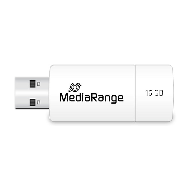 USB Flash Drive / MediaRange / 16GB / USB 2.0 / Slider / Verdhë - 4