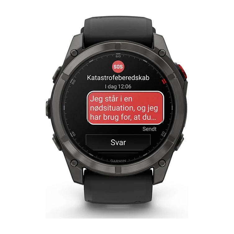 Orë e Mençur Garmin fēnix 8 Pro, 51mm, AMOLED, Sapphire, Titanium, GPS, LTE - Zezë/Hiri - 4