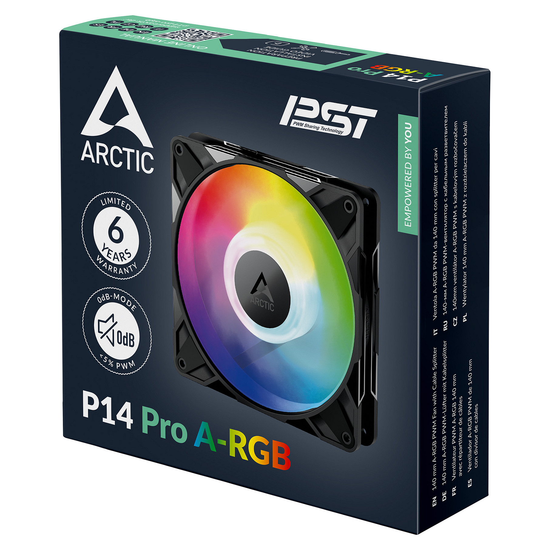 Ftohës për Kasë 140mm ARCTIC P14 Pro A-RGB – Zezë - 8
