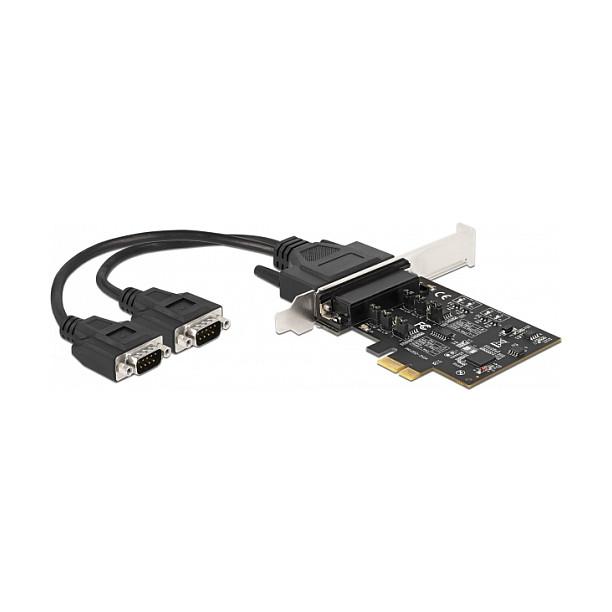 Kartë Zgjerimi PCI Express Delock 90048 / PCIe 2.0 x1 / 2x RS-422/485 DB9 / 1Mbps / Low Profile - 1