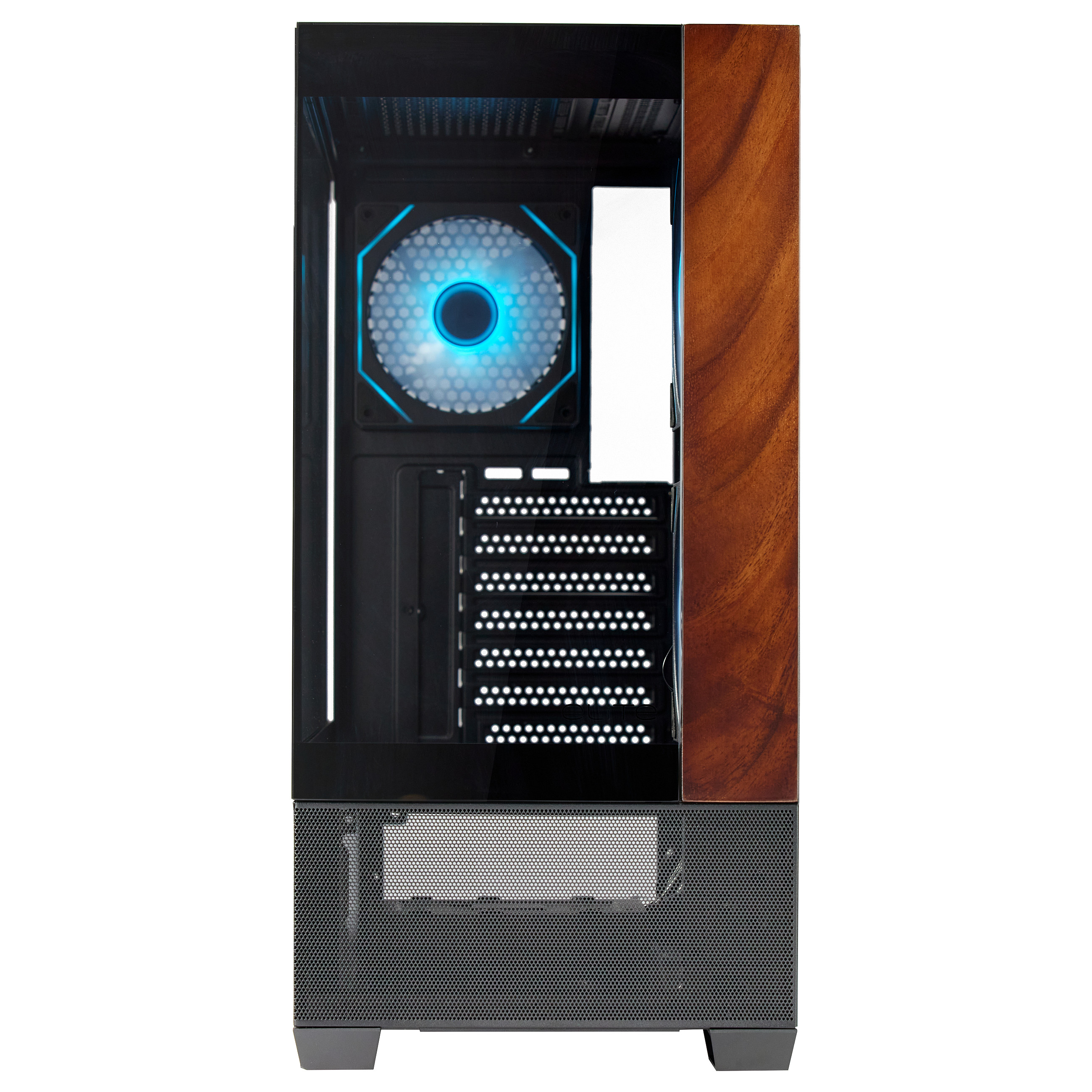 Kasë PC Cooler Master Elite 690 Wood / Midi Tower / ATX / 2x 120mm + 1x 120mm ARGB Fan / Tempered Glass + Wood - Zezë - 3