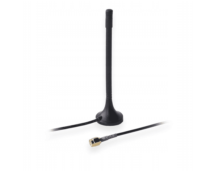 Antena për rrjet Teltonika 003R-00229, LTE, 2 dBi, 698–2690 MHz, SMA, Kabllo 3 m - Zezë