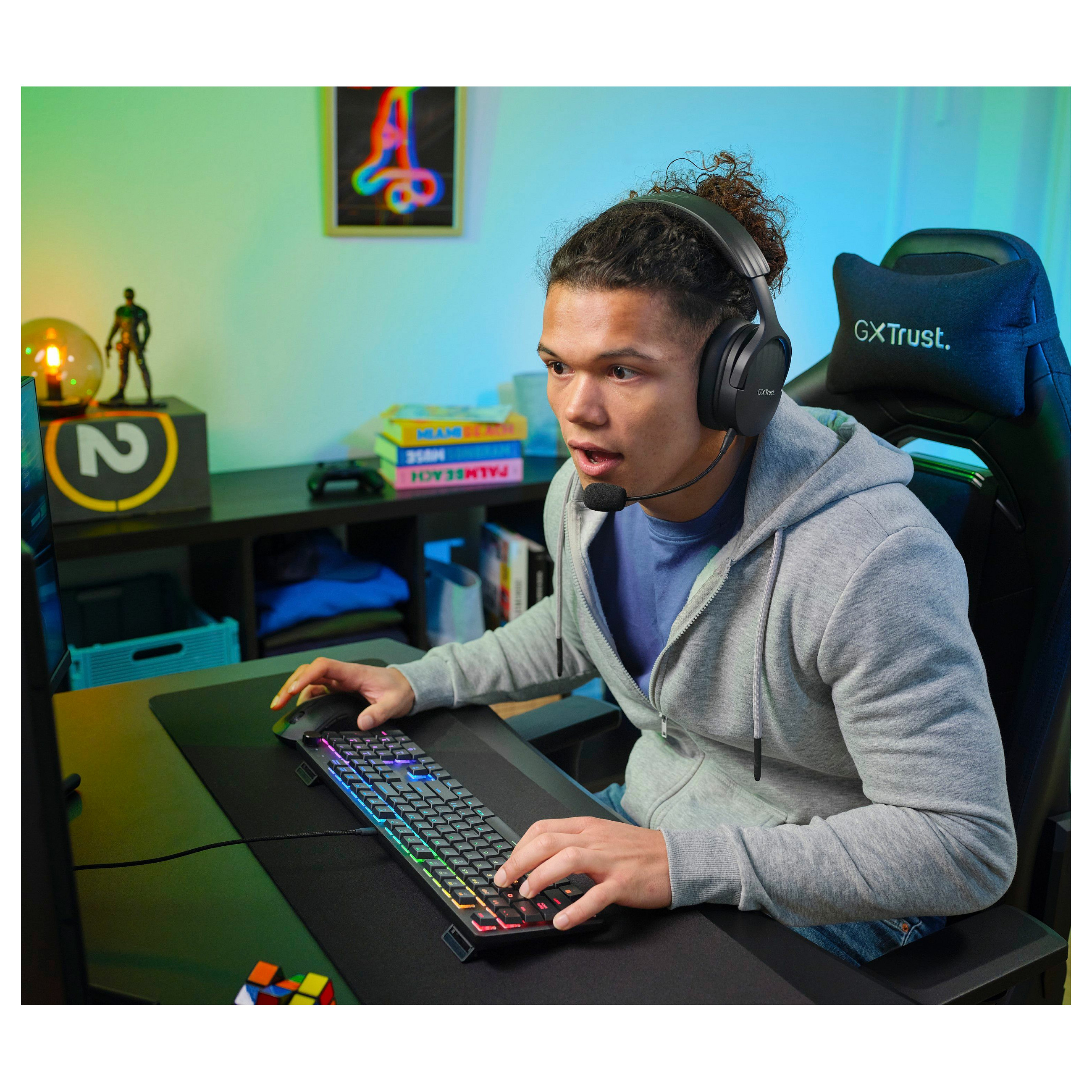 Tastierë Gaming Trust GXT 866 Torix / Wired / Mechanical Switch LED / QWERTZ / German Language - Zezë - 11