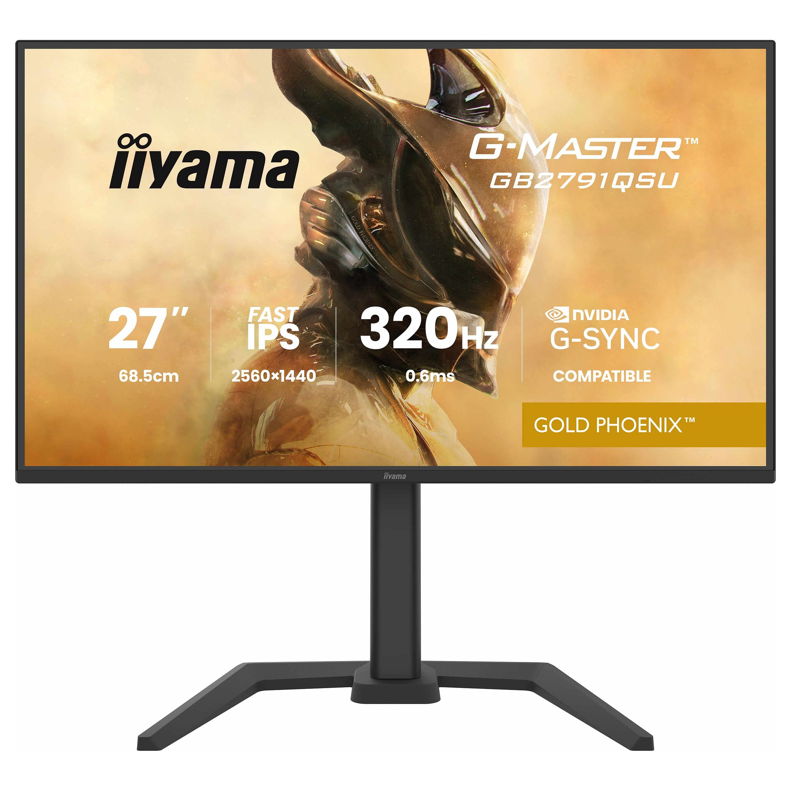 Monitor Gaming iiyama G-MASTER Gold Phoenix™ GB2791QSU-B1 / 27' / Wide Quad HD Fast IPS / 320 Hz / 0.6 ms / USB+HDMI+DP - Zezë - 6