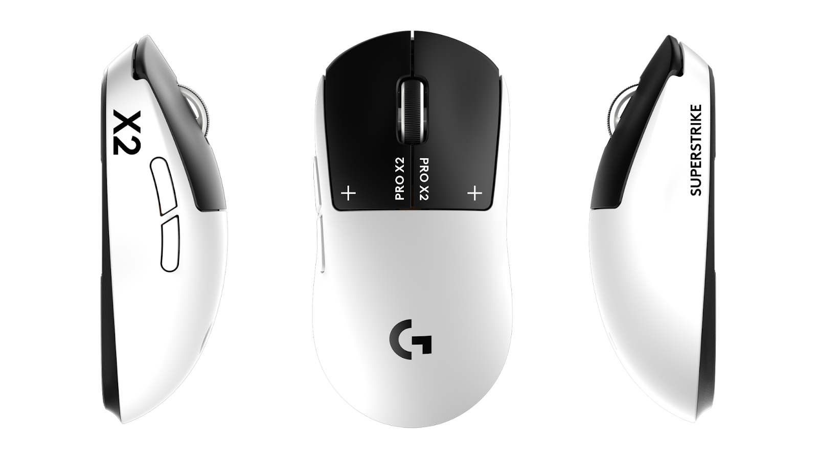 Maus Gaming Logitech G PRO X2 SUPERSTRIKE – Wireless, HERO 2, 44,000 DPI, Bluetooth, USB-C – Bardhë / zi - 2