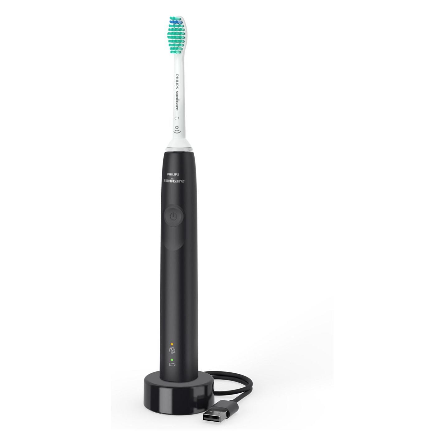 Furçë dhëmbësh elektrike Philips Sonicare Series 3100 HX3671/14 / Sonic / 31.000 lëvizje/min / Pressure Sensor / QuadPacer / SmarTimer / 14 Ditë – Zezë - 1