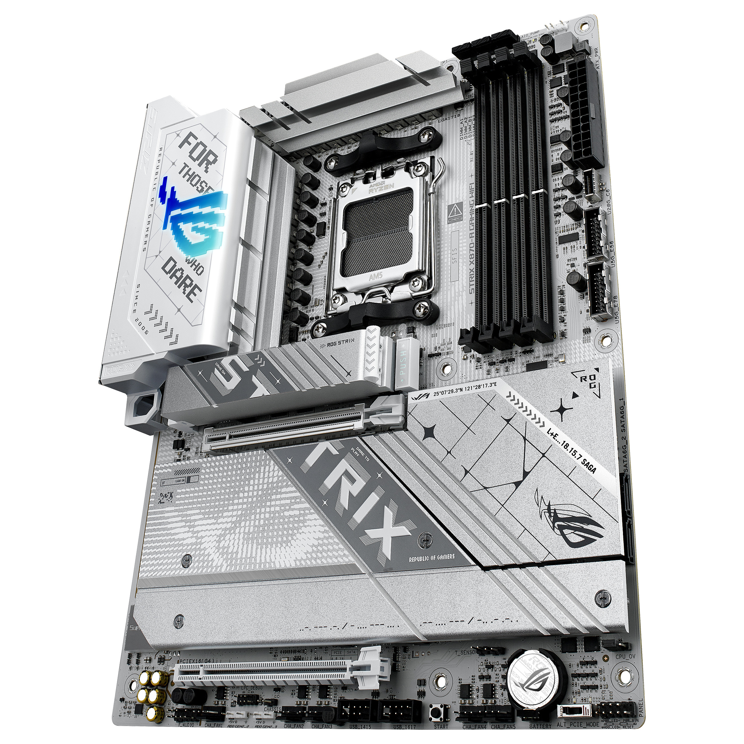 Pllakë Amë ASUS ROG STRIX X870-A GAMING WIFI / AMD AM5 / X870 / DDR5 / ATX / Wi-Fi 7 / 2.5GbE LAN - 6