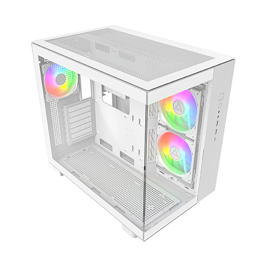 Kasë PC Montech KING 65 PRO / Mid Tower / ATX / 2x 140mm + 1x 120mm Fan / Tempered Glass - Bardhë - 1