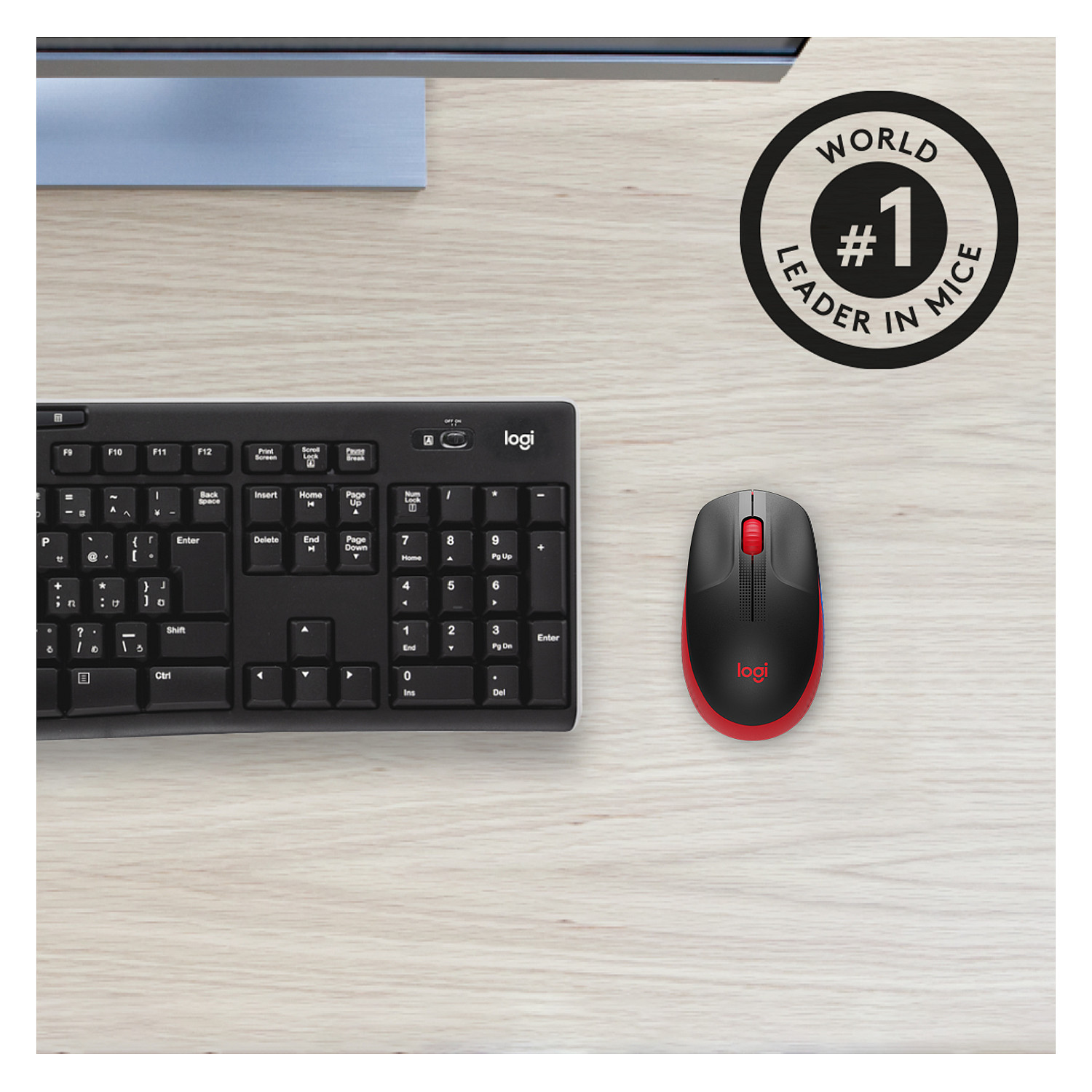 Maus Logitech M190 wireless Red - 5
