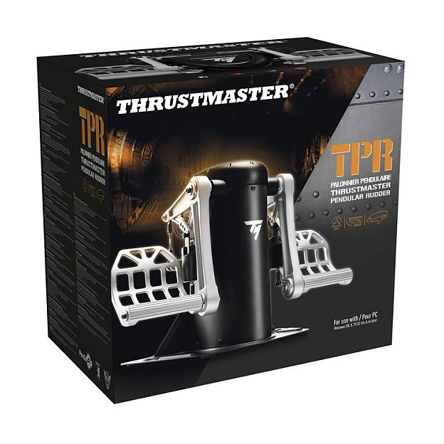 Kontroller,Timon & Pedale Thrustmaster TPR Rudder Pedals Add-On / Professional Flight Simulation for PC - Zezë / Bardhë - 6