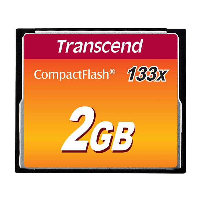 Kartë Memorie SD Transcend CompactFlash 133 / TS2GCF133 / 2GB / CF / 133x / UDMA 4 / MLC / 50MB/s / 20MB/s - Zezë/Portokalli/Rozë - 1