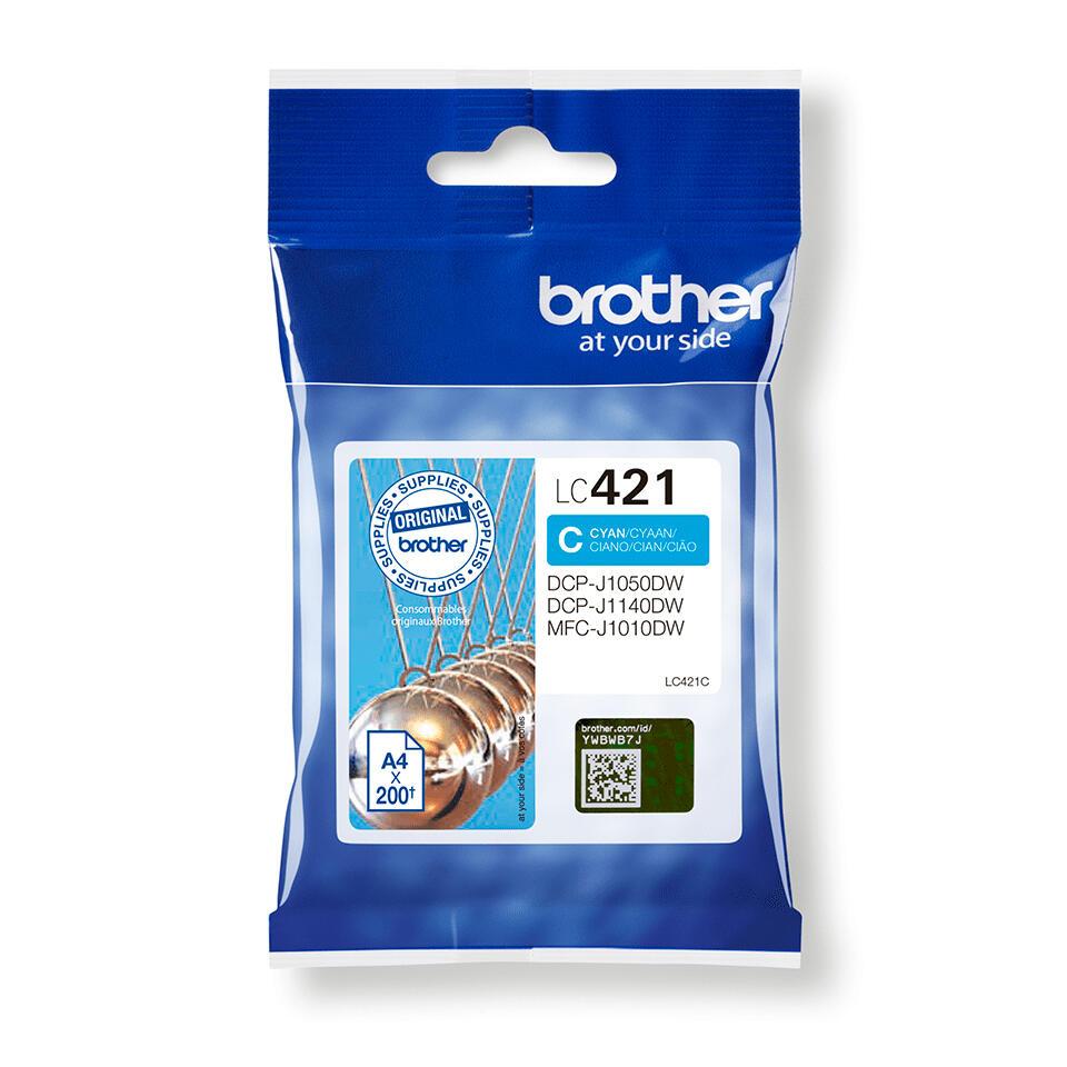 INK Brother LC-421C / LC421C / 200 faqe / Standard – Blu
