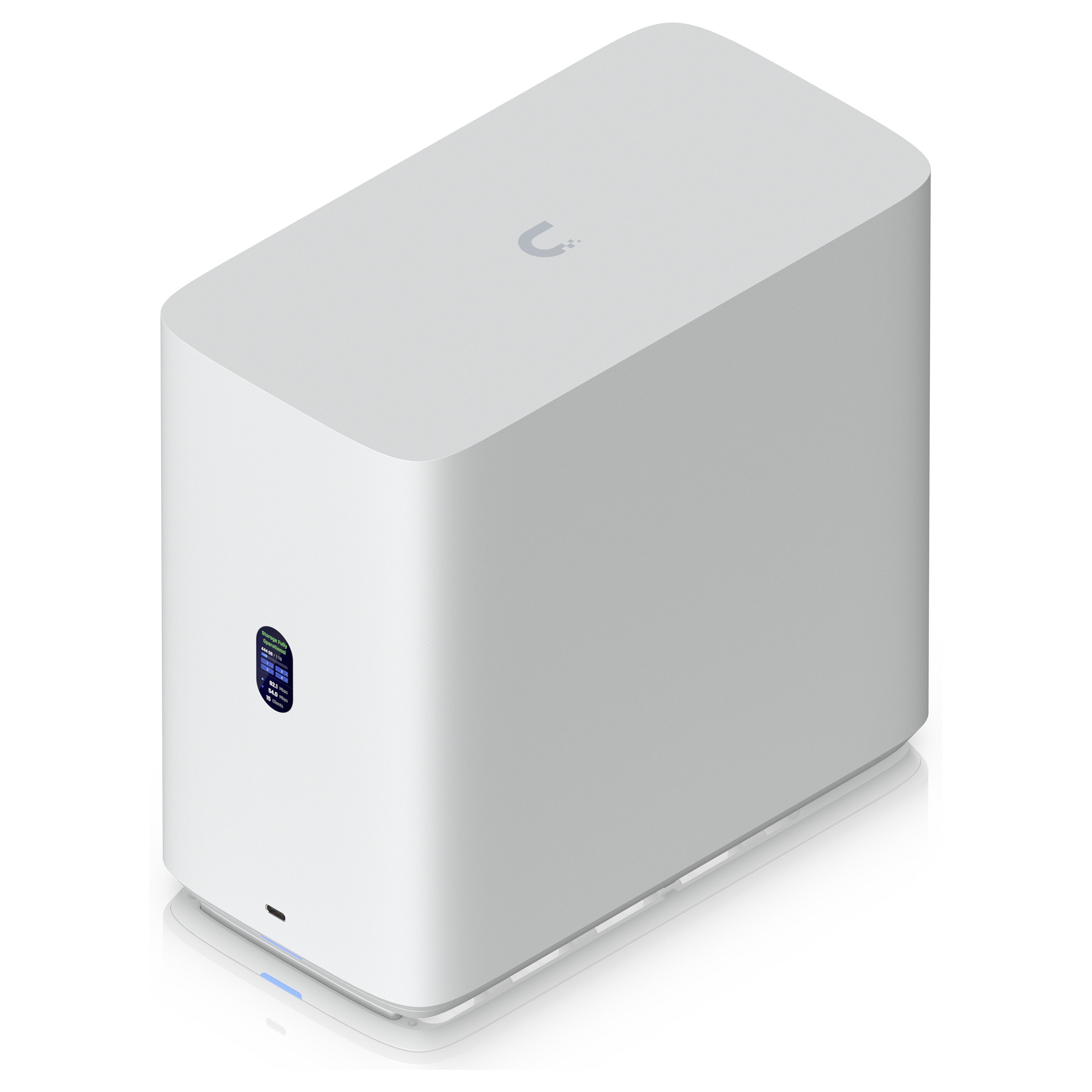 Ubiquiti UniFi UNAS-4-W 4-Bay NAS – 4x HDD/SSD, 2x M.2 NVMe Cache, 2.5GbE, RAID, PoE+++, UniFi Drive - 8