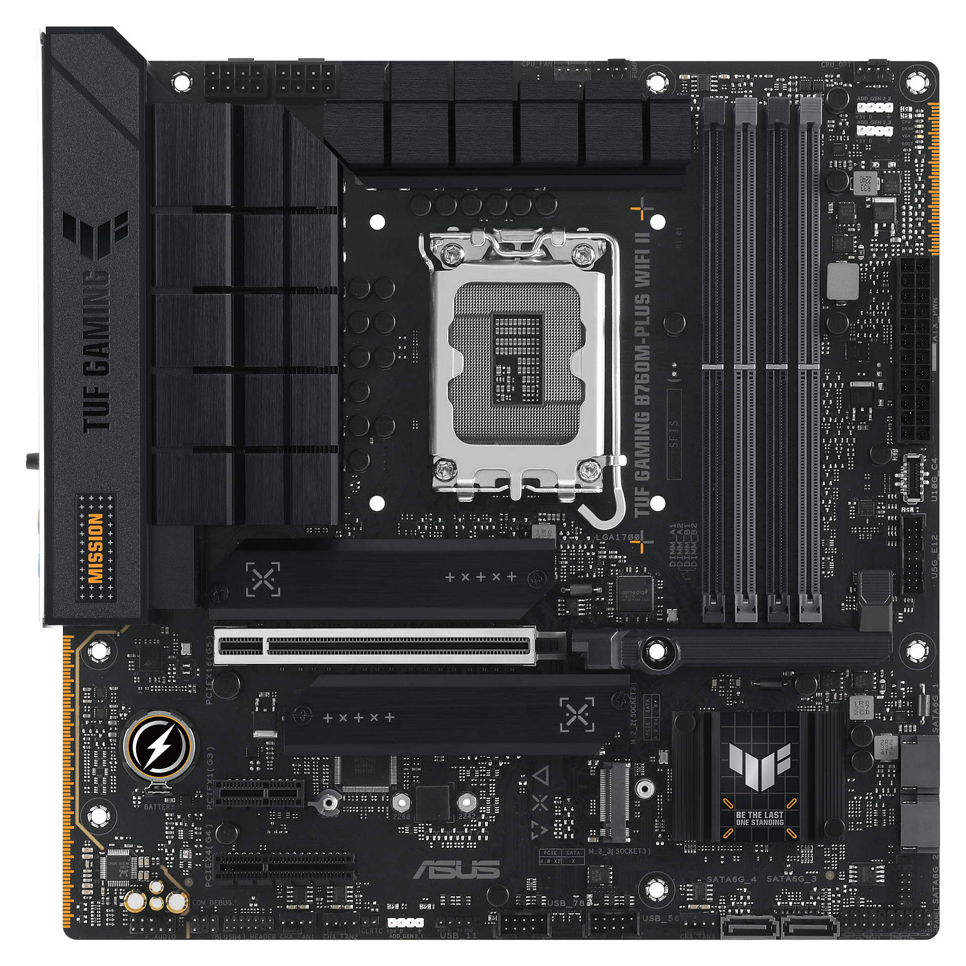 Pllakë Amë MB Intel ASUS TUF GAMING B760M-PLUS WIFI II / LGA 1700 / DDR5 / mATX / HDMI+DP - 1