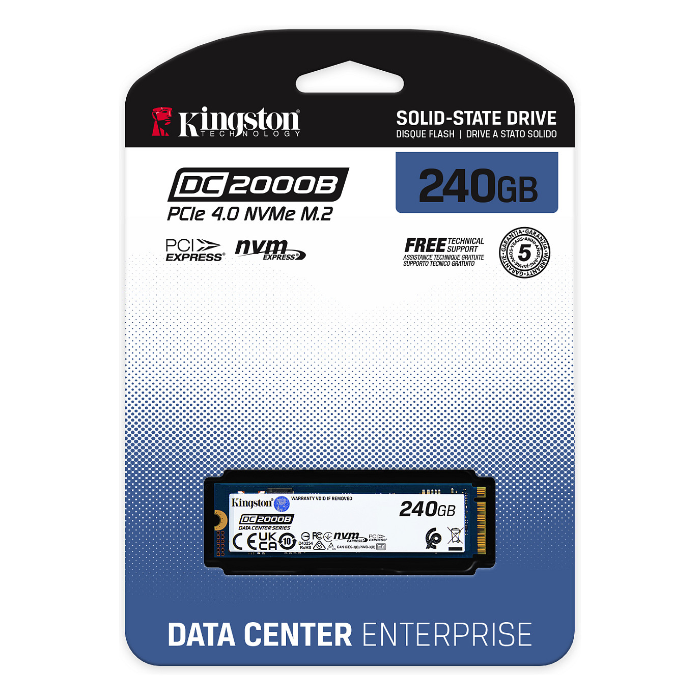 SSD të Brendshme Kingston DC2000B / 240GB / M.2 2280 / PCIe 4.0 x4 NVMe / no Heatsink - 4
