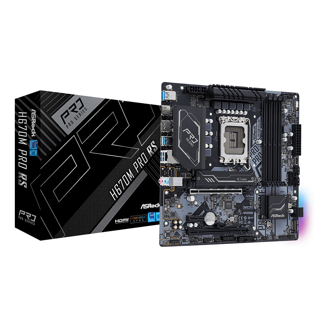 Pllakë Amë ASROCK H670M PRO RS - 1