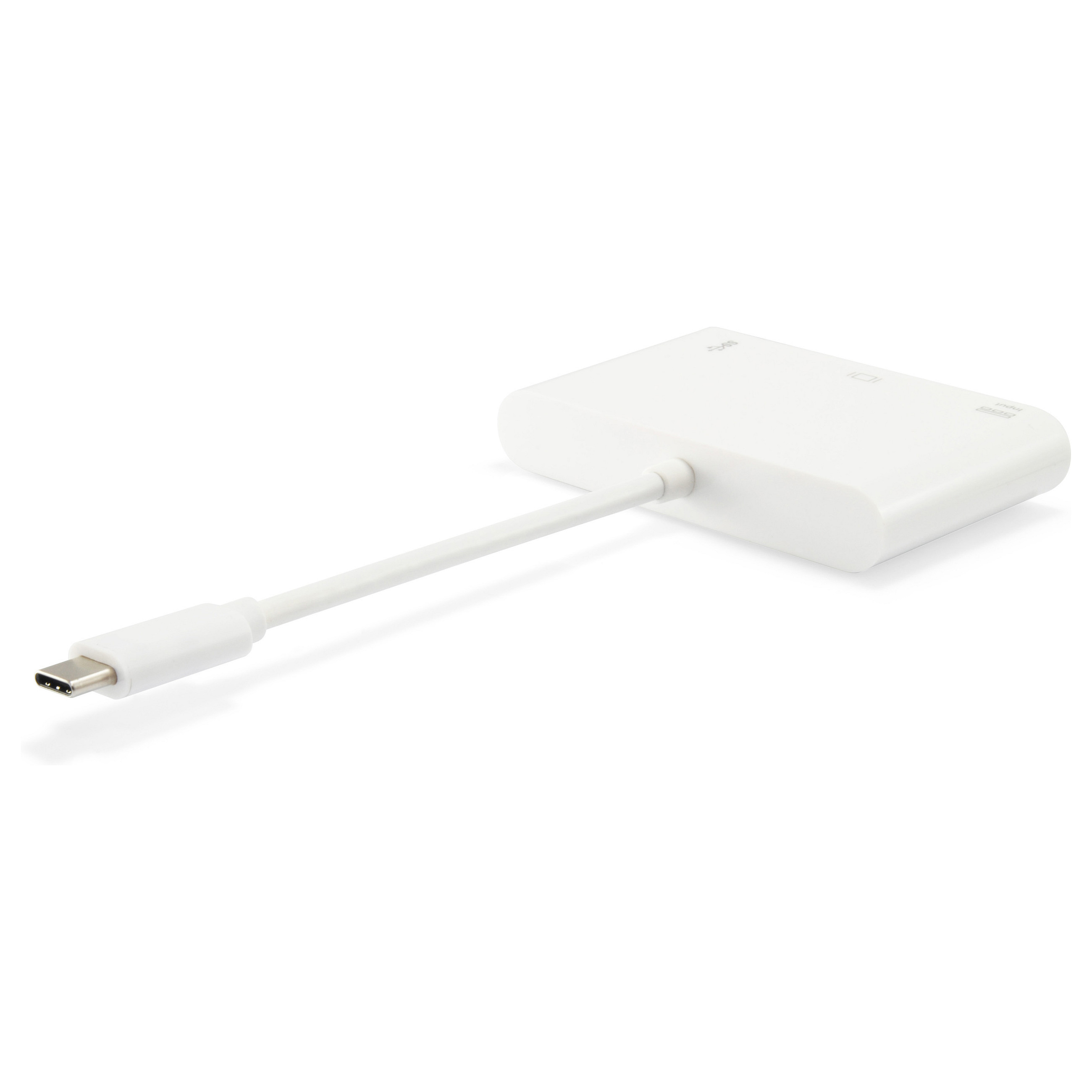 Docking Station Equip USB-C / VGA / USB 3.0 / 60W PD / Kabllo 15cm - Bardhë - 2