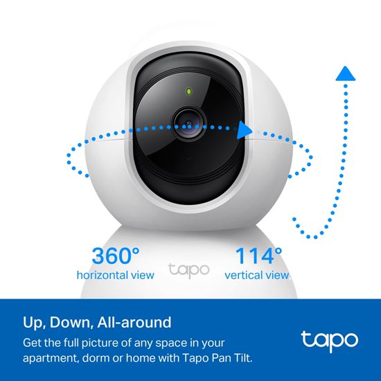 Kamera Sigurie IP TP-Link Tapo C200 / Pan and Tilt / Wi-Fi / Full HD / Night Vision - Bardhë - 3