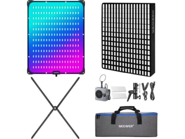 Dritë e Mençur Neewer AF200C, RGB, 200W, 25000Lux, 2500-10000K, CRI 95+, TLCI 97+, DMX - Zezë - 1