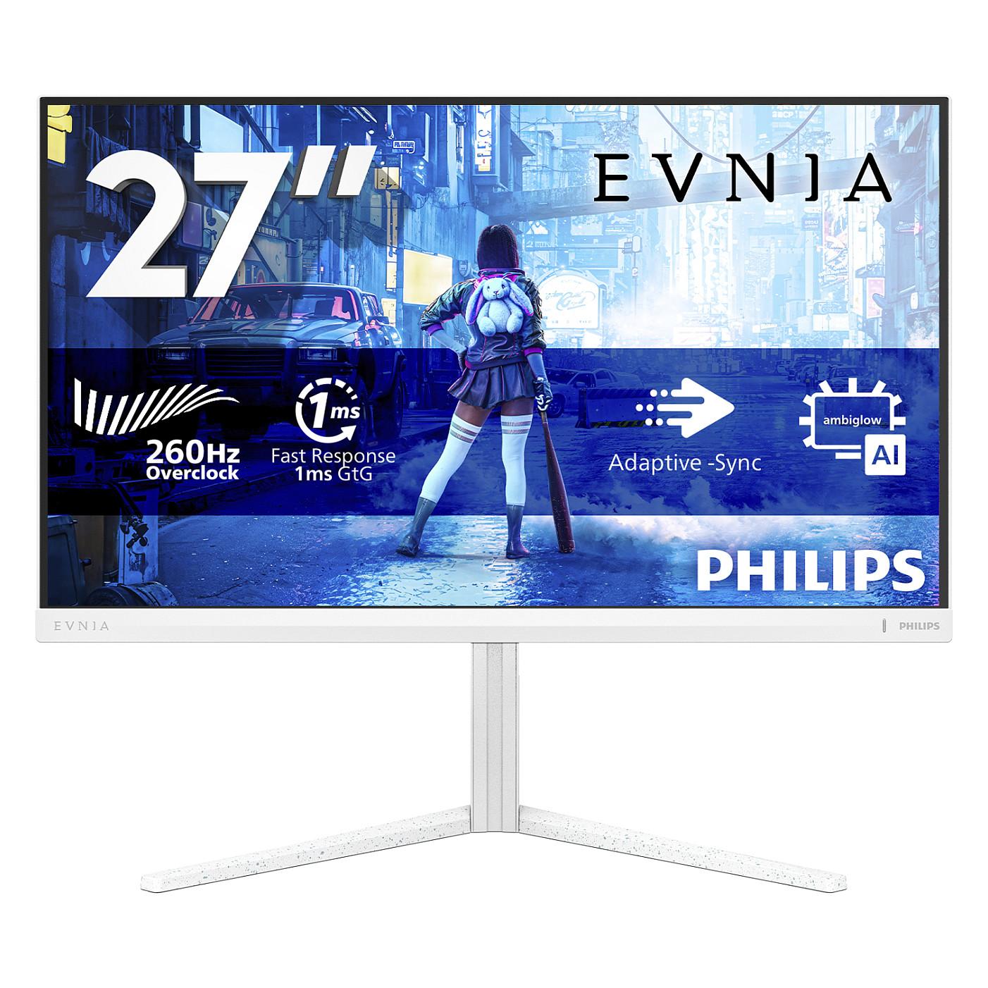 Monitor Gaming Philips Evnia 27M2N5201P/00 / 27" / Full HD Fast IPS / 260Hz / 1ms / HDMI+DP - Bardhë