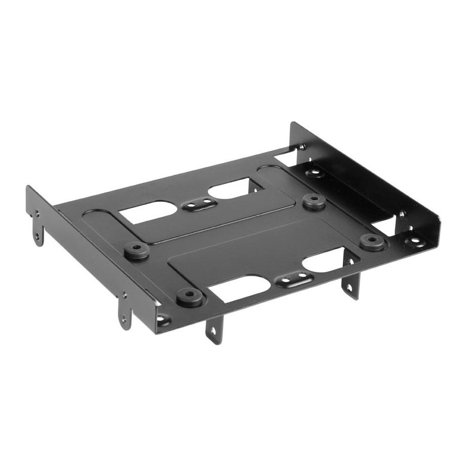 Aksesorë për Disqe Sharkoon 5.25" BayExtension / Kornizë Montimi / 4x 2.5" ose 1x 3.5" + 2x 2.5" / 5.25" – Zezë