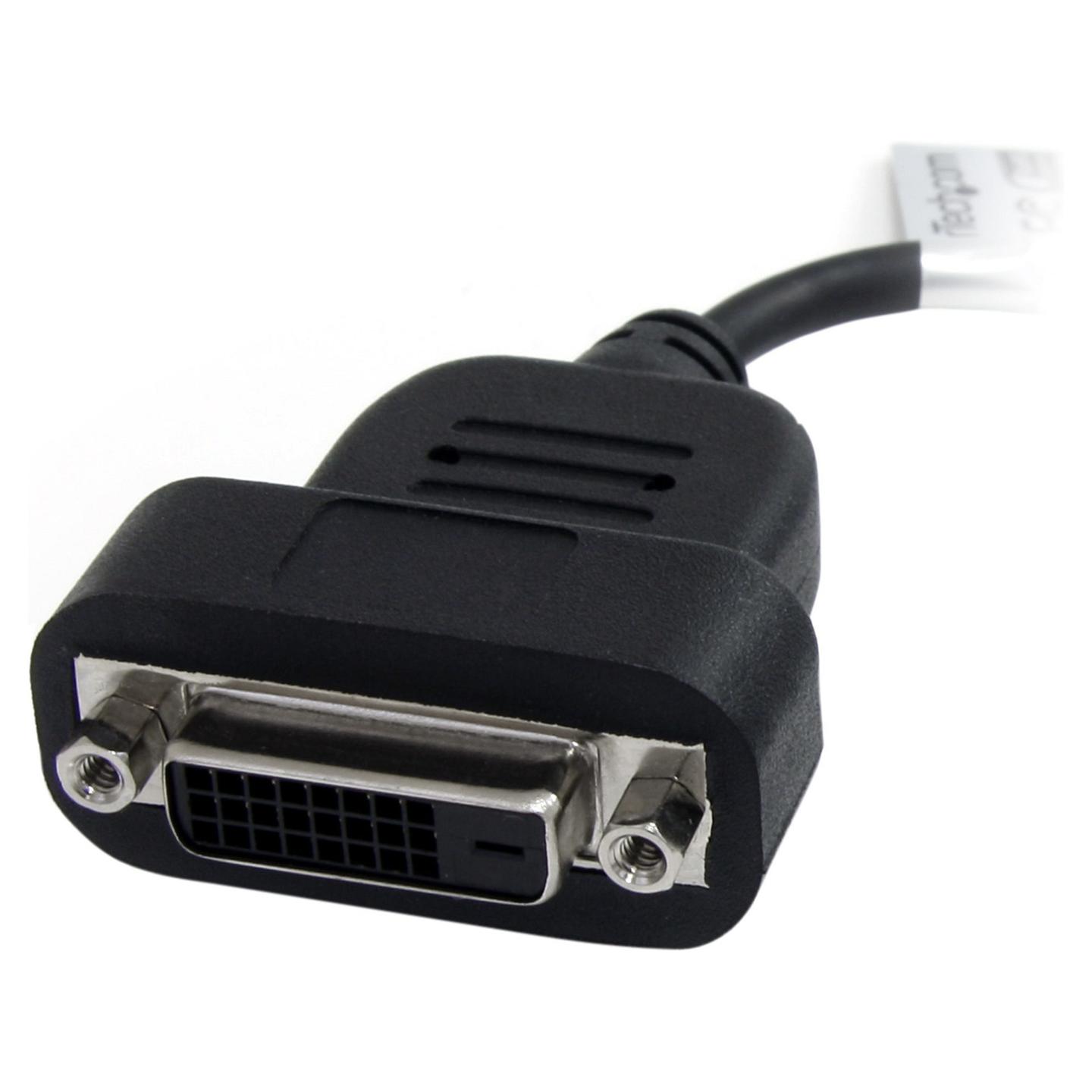 Kabllo DisplayPort StarTech.com DP2DVIS / DisplayPort në DVI-D / 0.15m / 1920×1200 60Hz - Zezë - 2
