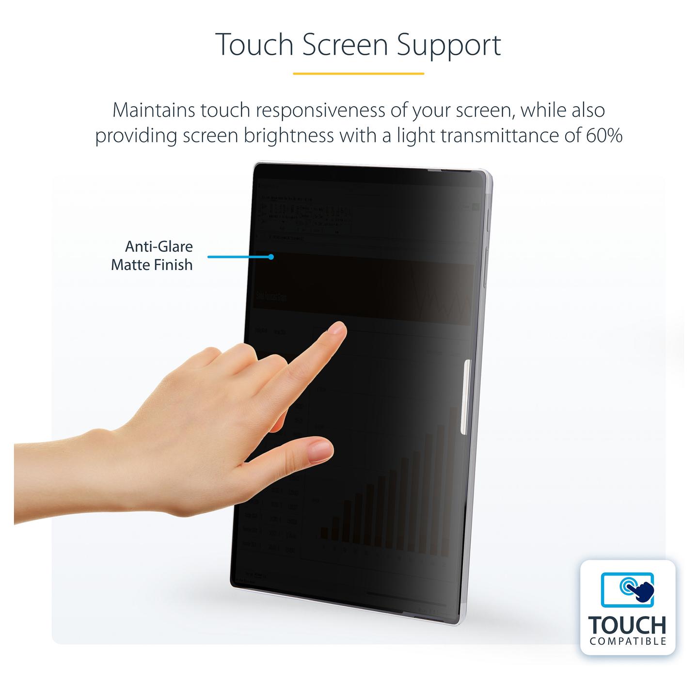 Filtër Privatësie StarTech.com 13SP-PRIVACY-SCREEN, 13 inç, 4-Way, me Prekje, për Microsoft Surface Pro 8/9/X/11 – Zezë - 10
