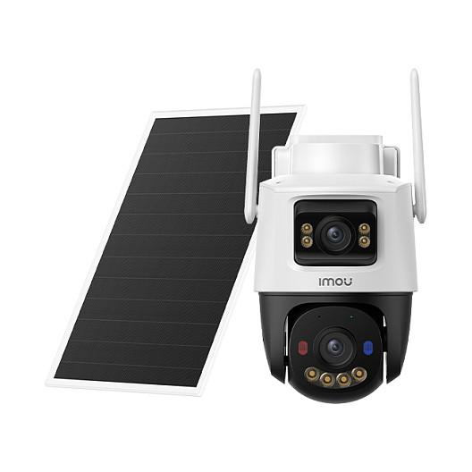 Kamerë Sigurie IP CCTV Imou AOV Dual, IPC-SA70F-10M0T2-EU/FSP008, 5MP + 5MP, 3.6mm, Wi-Fi 6, 4G LTE, Pan/Tilt, IR 25m, AI, Bateri 10000mAh, Solar 8W, IP66 - Bardhë/Zezë