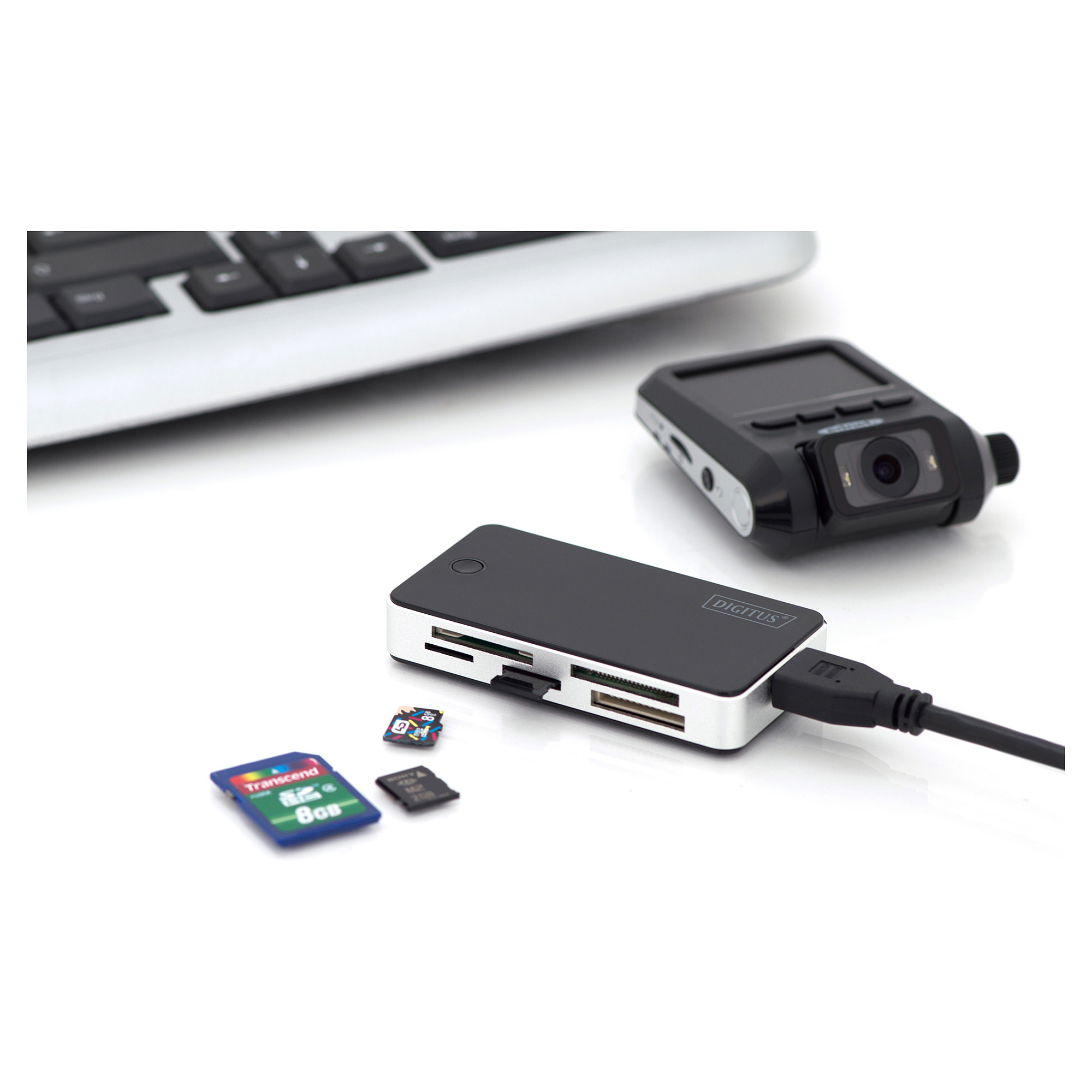 Kabllo USB Lexues kartash DIGITUS USB 3.0 / i jashtëm - Zezë/Argjend - 3