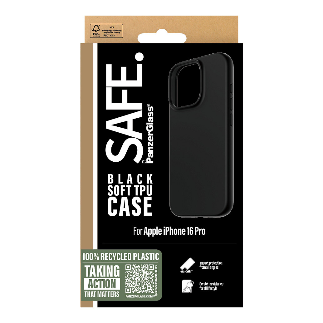 Aksesorë për telefon SAFE / TPU Case / iPhone 16 Pro - Zezë - 3