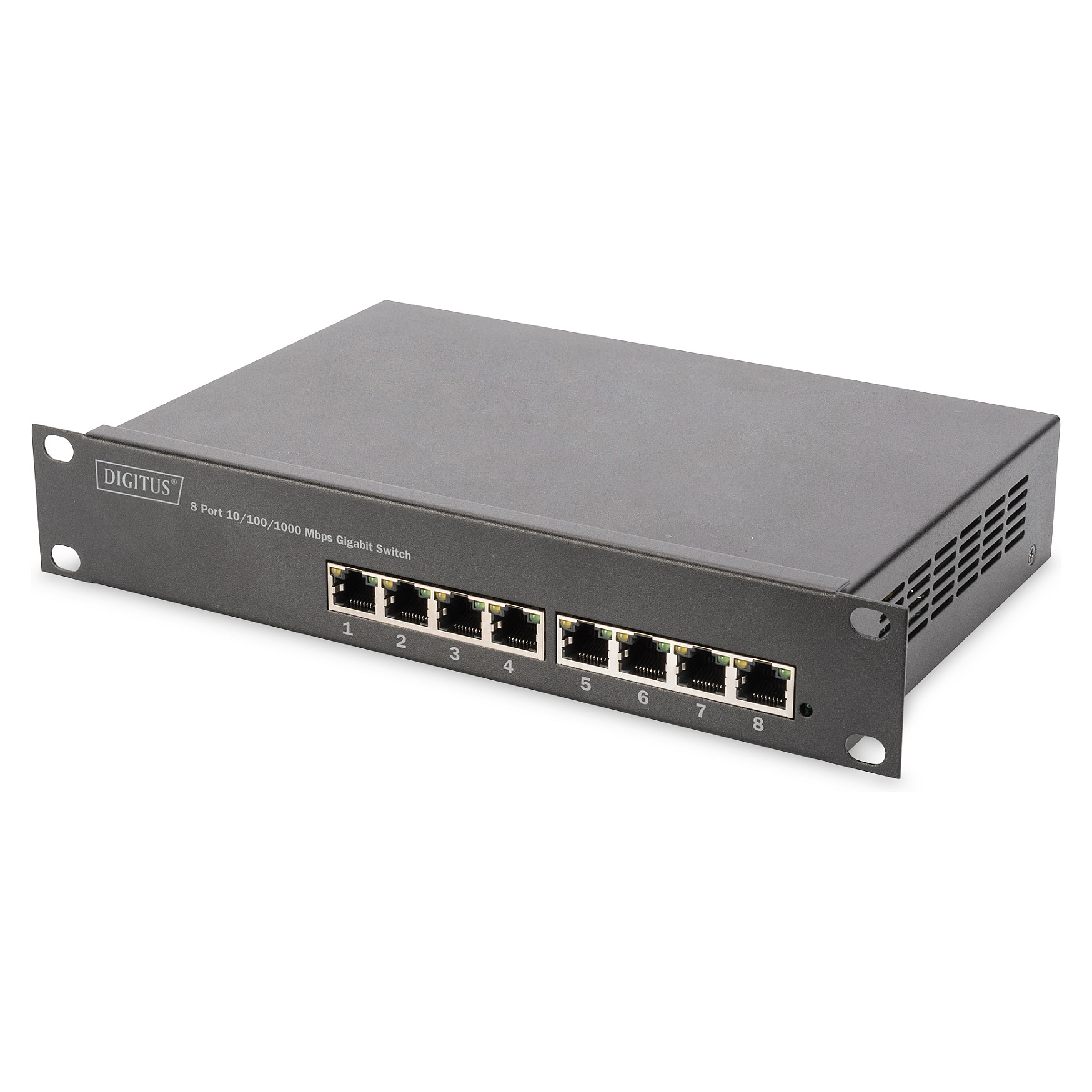 DIGITUS Switch 8-Port Gigabit 80W PoE Managed schwarz - 1