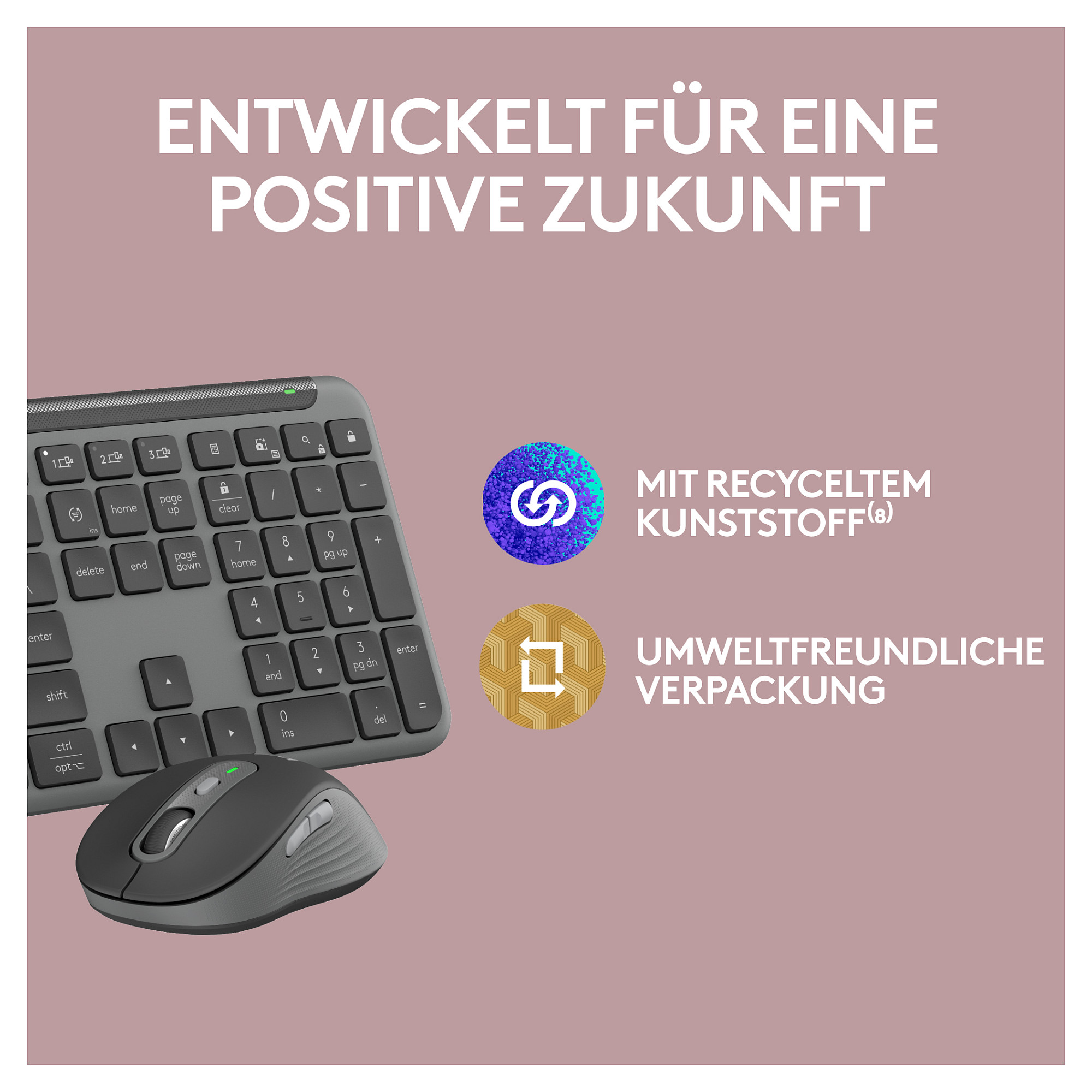 Combo (Tastierë & Maus) Logitech Signature Slim Combo MK950 / Multi-Device -Grafit - 9