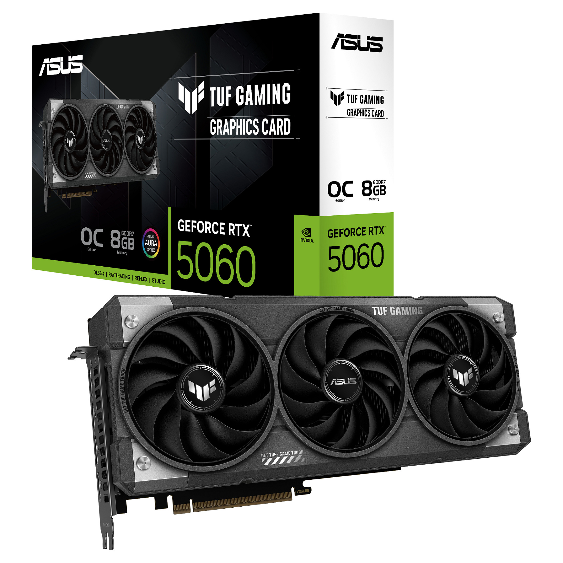 Kartelë Grafike Nvidia RTX 5060 8GB GDDR7 ASUS TUF Gaming OC 3Fan - 10