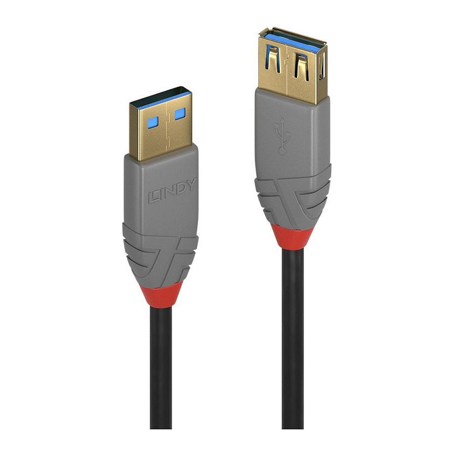 Kabllo USB LINDY 36761, USB 3.2 Gen 1, USB-A Mashkull në USB-A Femër, 5Gbps, 1m - Zezë