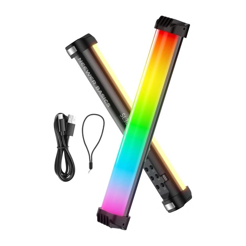 Dritë e Mençur Neewer SL30, RGB, 8W, 460Lux, 2700-6500K, CRI 95, 29.5cm - Zezë - 2