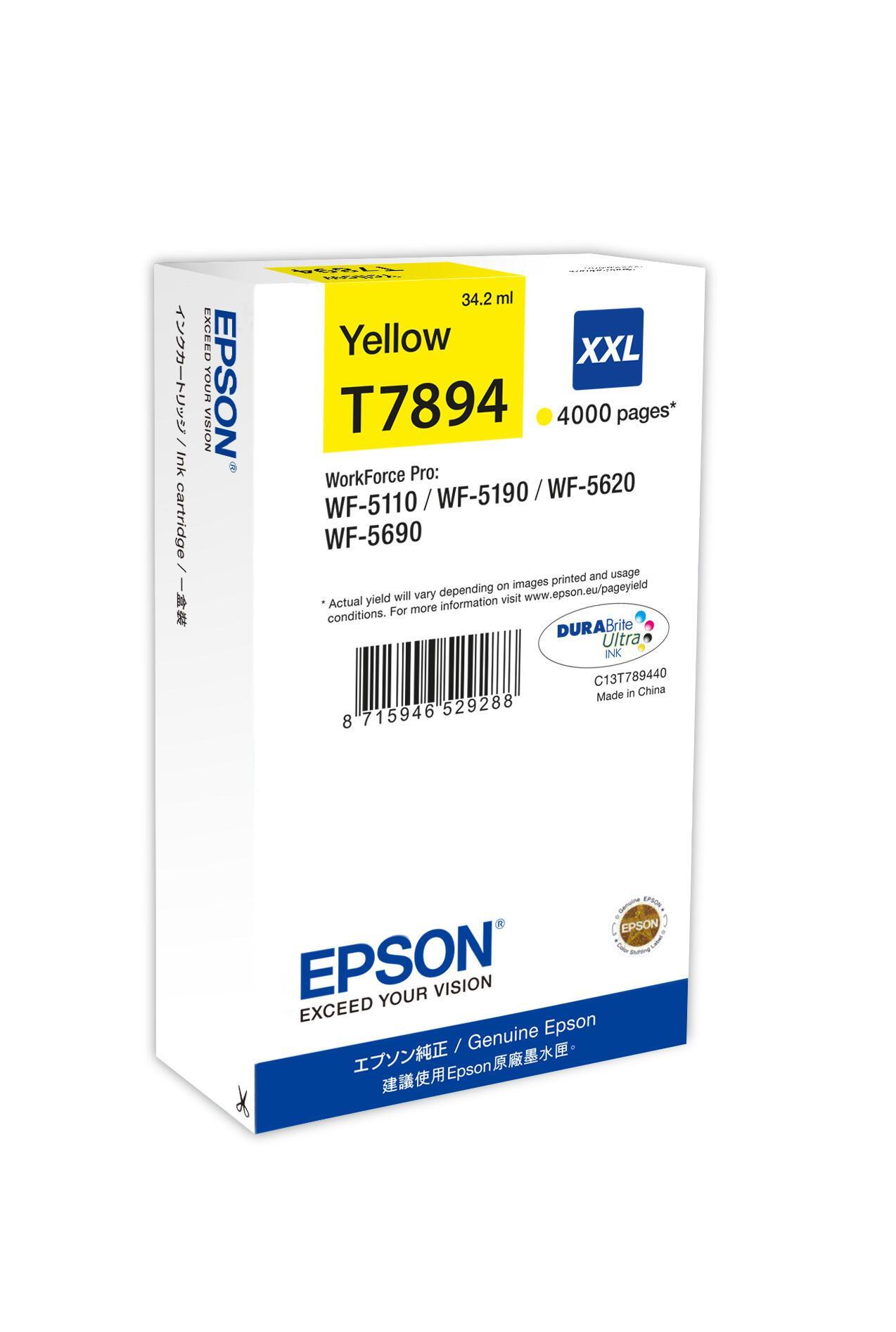 INK Epson T7894XXL / C13T789440 / 4.000 faqe – Verdhë