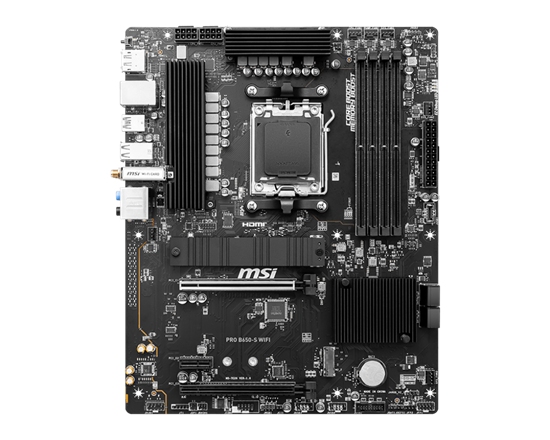 Pllakë Amë MSI PRO B650-S WIFI / AM5 / B650 / DDR5 / ATX / DP / HDMI / Wi-Fi 6E / 2.5GbE LAN - 2