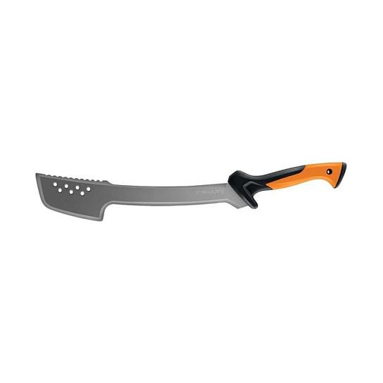 Mjetë Kopshti Fiskars Solid 1051236, 46cm, me Kokë sëpatë, Teh i Dhëmbëzuar - Zezë/Portokalli