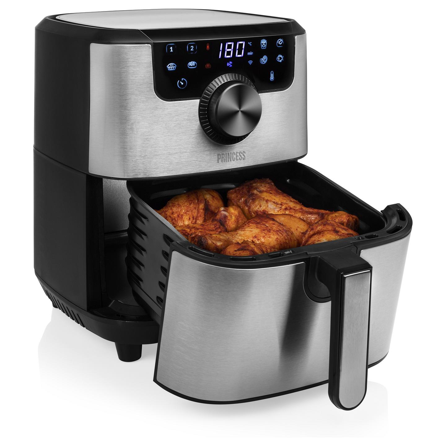 Fryer Princess Smart Aerofryer / 182037 / 4.5L / 1500W / 8 Programe / 80–200°C / LCD / Wi-Fi / Keep Warm – Argjend/Zezë - 15