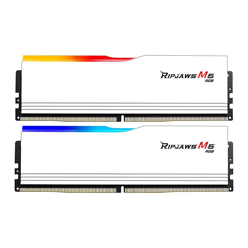 RAM Memorie DDR5 G.Skill Ripjaws M5 RGB / 32GB (2x16GB) / DIMM / 6000MHz / CL30 / 288-pin - Bardhë