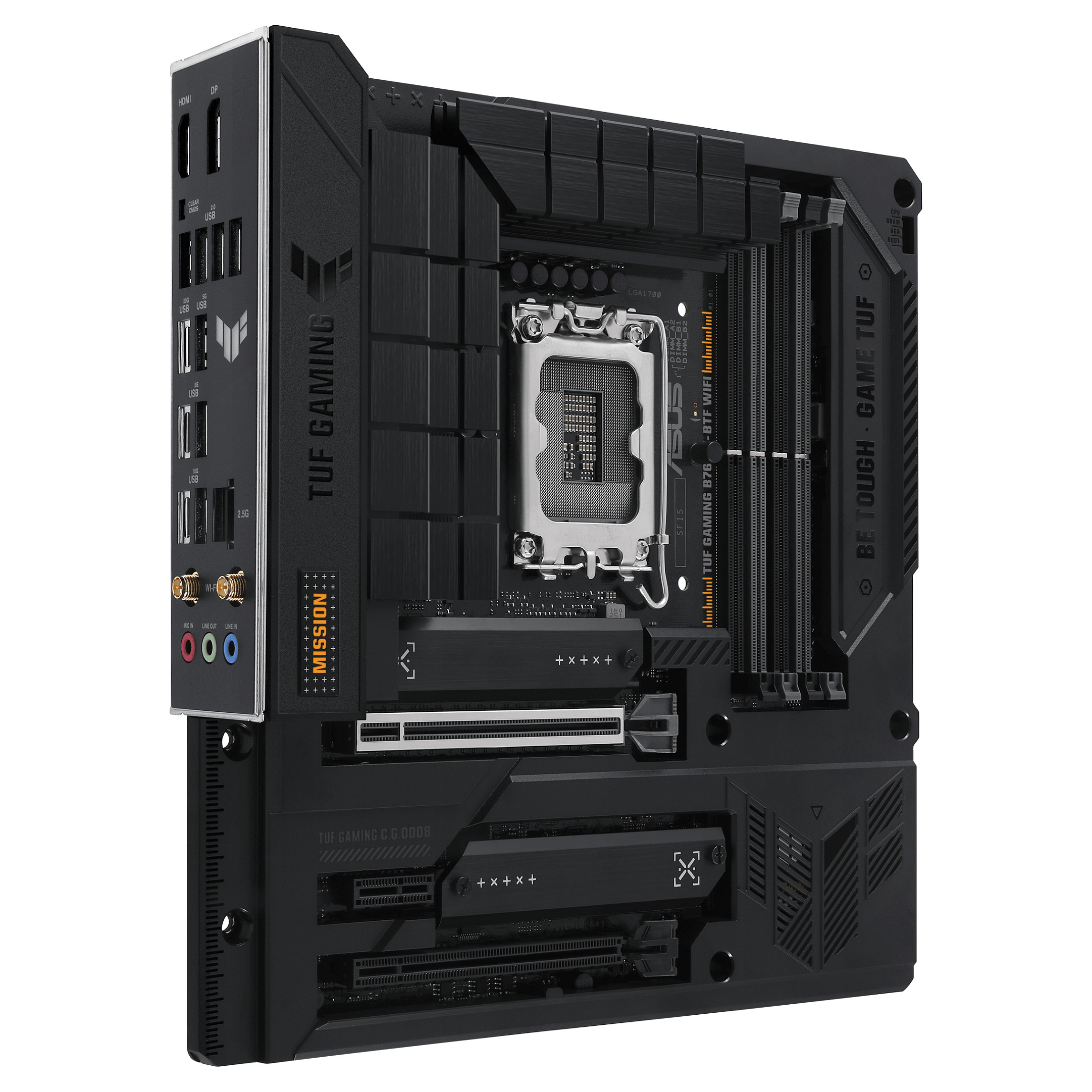 Pllakë Amë ASUS Intel TUF GAMING B760M-BTF WIFI DDR5 mATX - 2