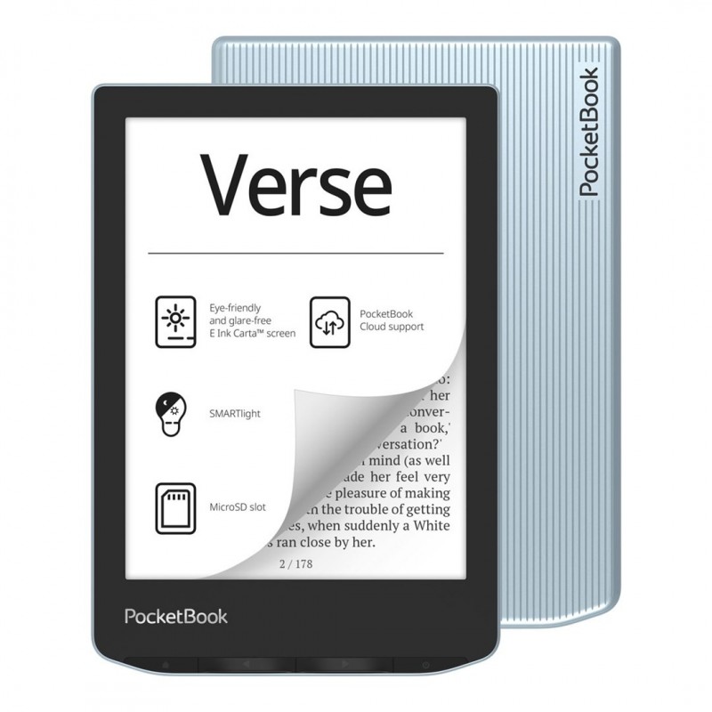 E-book PocketBook Verse EU / PB629-2-WW / 6" / 8GB - Zezë/Blu