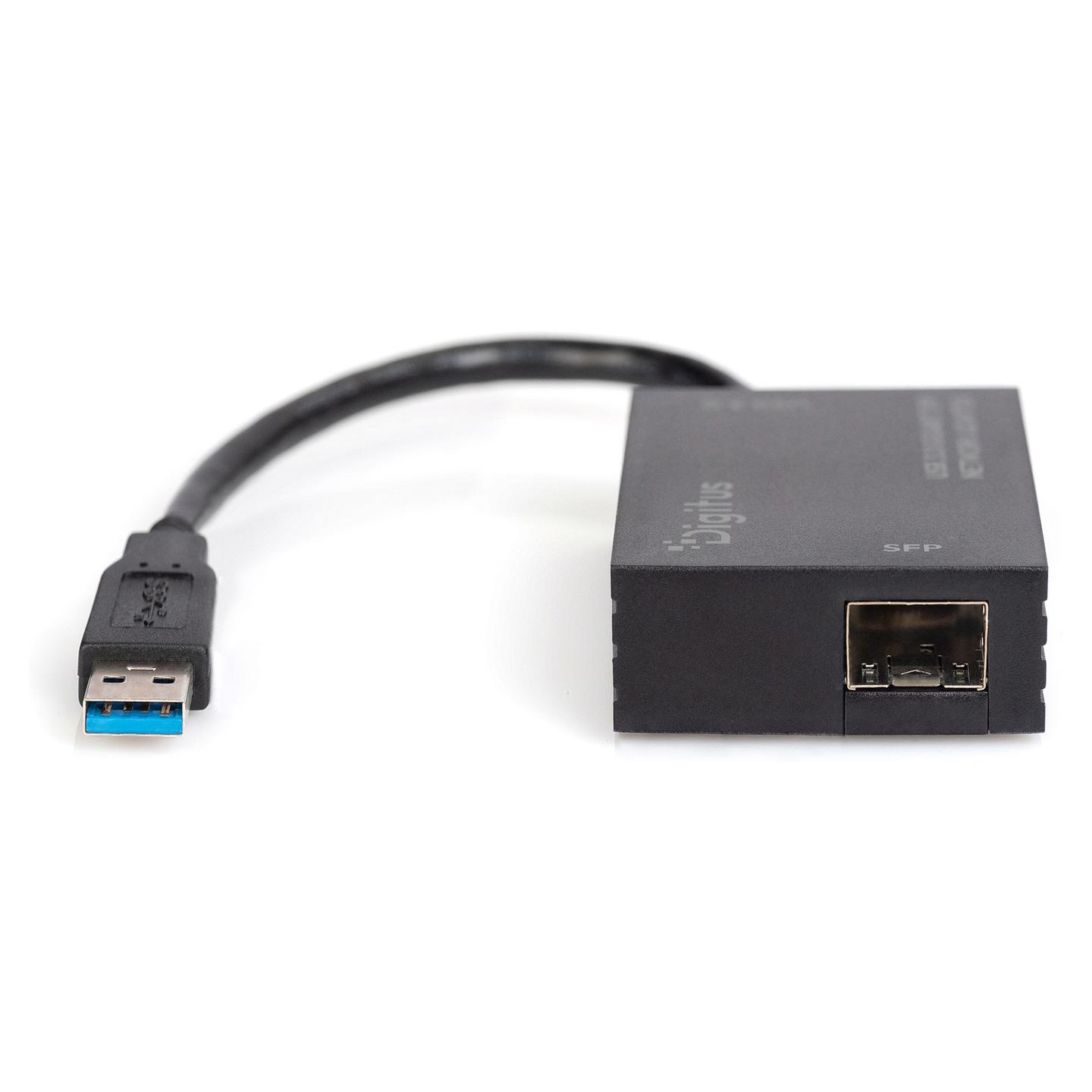 Adapter Rrjeti DIGITUS DN-3026-1, Gigabit SFP, USB 3.0, 1× SFP - Zezë - 4